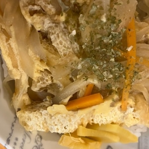 めんつゆで簡単なきつね丼